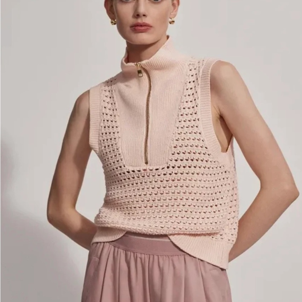 VARLEY-BAINS HALF-ZIP TANK (SILVER PEONY